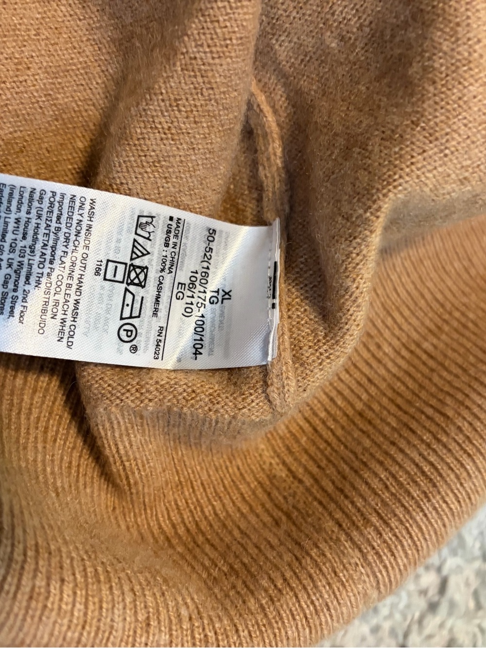 Banana Republic 100% Cashmere Turtleneck Sweater Camel Tan Brown Women XL Luxury - Picture 5 of 7